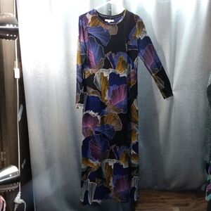 Black Abstract Maxi Dress